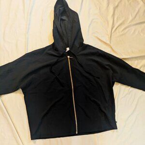 Marika brand SIZE MEDIUM black hooded windbreaker/yoga jacket